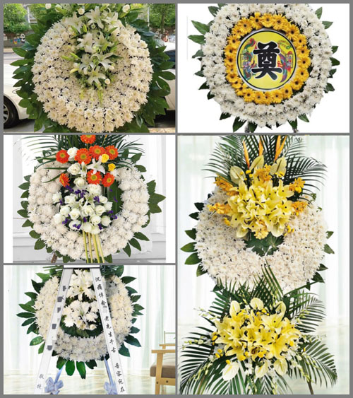 湖南永州祁阳县龚家坪镇长春村花圈速递